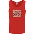 Bicycle Anatomy Funny Cycling Cyclist Funny Mens Vest Tank Top Red