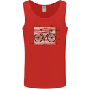 Bicycle Anatomy Funny Cycling Cyclist Funny Mens Vest Tank Top Red