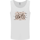 Bicycle Anatomy Funny Cycling Cyclist Funny Mens Vest Tank Top White