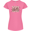 Bicycle Anatomy Funny Cycling Cyclist Funny Womens Petite Cut T-Shirt Azalea