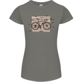 Bicycle Anatomy Funny Cycling Cyclist Funny Womens Petite Cut T-Shirt Charcoal