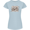 Bicycle Anatomy Funny Cycling Cyclist Funny Womens Petite Cut T-Shirt Light Blue