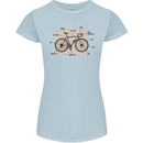 Bicycle Anatomy Funny Cycling Cyclist Funny Womens Petite Cut T-Shirt Light Blue