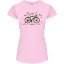 Bicycle Anatomy Funny Cycling Cyclist Funny Womens Petite Cut T-Shirt Light Pink