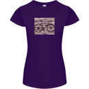 Bicycle Anatomy Funny Cycling Cyclist Funny Womens Petite Cut T-Shirt Purple