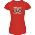 Bicycle Anatomy Funny Cycling Cyclist Funny Womens Petite Cut T-Shirt Red