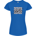 Bicycle Anatomy Funny Cycling Cyclist Funny Womens Petite Cut T-Shirt Royal Blue