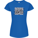 Bicycle Anatomy Funny Cycling Cyclist Funny Womens Petite Cut T-Shirt Royal Blue