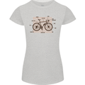 Bicycle Anatomy Funny Cycling Cyclist Funny Womens Petite Cut T-Shirt Sports Grey