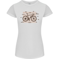 Bicycle Anatomy Funny Cycling Cyclist Funny Womens Petite Cut T-Shirt White