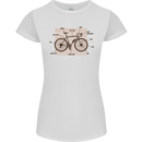 Bicycle Anatomy Funny Cycling Cyclist Funny Womens Petite Cut T-Shirt White