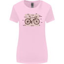 Bicycle Anatomy Funny Cycling Cyclist Funny Womens Wider Cut T-Shirt Light Pink