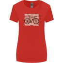 Bicycle Anatomy Funny Cycling Cyclist Funny Womens Wider Cut T-Shirt Red