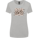 Bicycle Anatomy Funny Cycling Cyclist Funny Womens Wider Cut T-Shirt Sports Grey