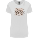 Bicycle Anatomy Funny Cycling Cyclist Funny Womens Wider Cut T-Shirt White