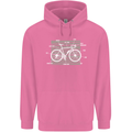 Bicycle Anatomy Funny Cyclist Cycling Funny Childrens Kids Hoodie Azalea