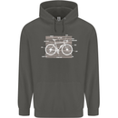 Bicycle Anatomy Funny Cyclist Cycling Funny Childrens Kids Hoodie Storm Grey