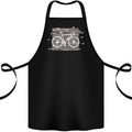 Bicycle Anatomy Funny Cyclist Cycling Funny Cotton Apron 100% Organic Black