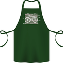 Bicycle Anatomy Funny Cyclist Cycling Funny Cotton Apron 100% Organic Forest Green