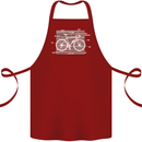 Bicycle Anatomy Funny Cyclist Cycling Funny Cotton Apron 100% Organic Maroon