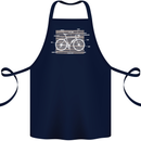 Bicycle Anatomy Funny Cyclist Cycling Funny Cotton Apron 100% Organic Navy Blue