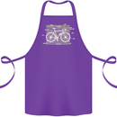 Bicycle Anatomy Funny Cyclist Cycling Funny Cotton Apron 100% Organic Purple