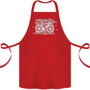 Bicycle Anatomy Funny Cyclist Cycling Funny Cotton Apron 100% Organic Red