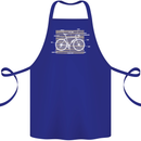 Bicycle Anatomy Funny Cyclist Cycling Funny Cotton Apron 100% Organic Royal Blue