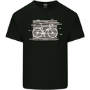Bicycle Anatomy Funny Cyclist Cycling Funny Kids T-Shirt Childrens Black