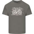 Bicycle Anatomy Funny Cyclist Cycling Funny Kids T-Shirt Childrens Charcoal