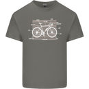 Bicycle Anatomy Funny Cyclist Cycling Funny Kids T-Shirt Childrens Charcoal
