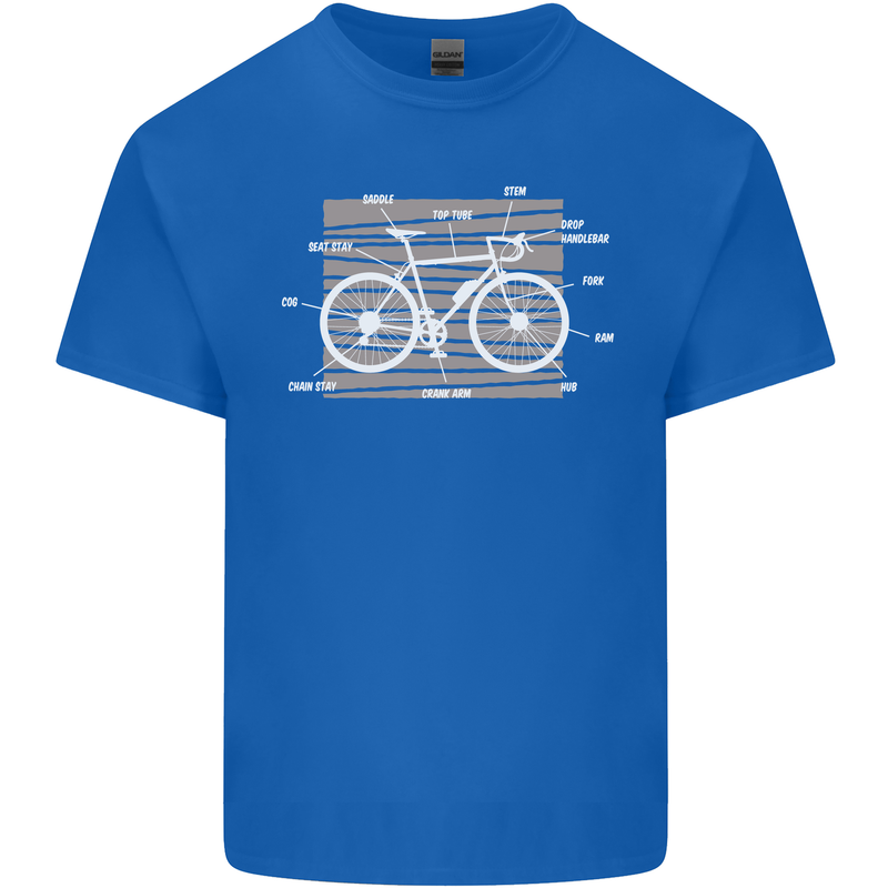 Bicycle Anatomy Funny Cyclist Cycling Funny Kids T-Shirt Childrens Royal Blue