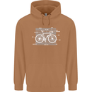 Bicycle Anatomy Funny Cyclist Cycling Funny Mens 80% Cotton Hoodie Caramel Latte