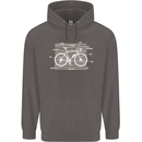 Bicycle Anatomy Funny Cyclist Cycling Funny Mens 80% Cotton Hoodie Charcoal