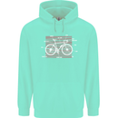 Bicycle Anatomy Funny Cyclist Cycling Funny Mens 80% Cotton Hoodie Peppermint