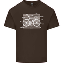 Bicycle Anatomy Funny Cyclist Cycling Funny Mens Cotton T-Shirt Tee Top Dark Chocolate