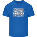 Bicycle Anatomy Funny Cyclist Cycling Funny Mens Cotton T-Shirt Tee Top Royal Blue