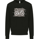 Bicycle Anatomy Funny Cyclist Cycling Funny Mens Sweatshirt Jumper Black