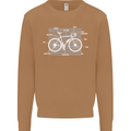 Bicycle Anatomy Funny Cyclist Cycling Funny Mens Sweatshirt Jumper Caramel Latte