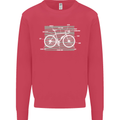 Bicycle Anatomy Funny Cyclist Cycling Funny Mens Sweatshirt Jumper Heliconia