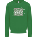 Bicycle Anatomy Funny Cyclist Cycling Funny Mens Sweatshirt Jumper Irish Green