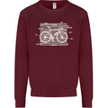 Bicycle Anatomy Funny Cyclist Cycling Funny Mens Sweatshirt Jumper Maroon