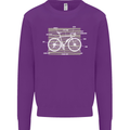 Bicycle Anatomy Funny Cyclist Cycling Funny Mens Sweatshirt Jumper Purple