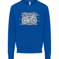 Bicycle Anatomy Funny Cyclist Cycling Funny Mens Sweatshirt Jumper Royal Blue