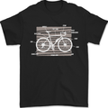 Bicycle Anatomy Funny Cyclist Cycling Funny Mens T-Shirt 100% Cotton Black