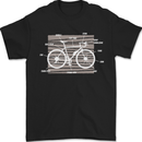 Bicycle Anatomy Funny Cyclist Cycling Funny Mens T-Shirt 100% Cotton Black
