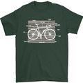 Bicycle Anatomy Funny Cyclist Cycling Funny Mens T-Shirt 100% Cotton Forest Green