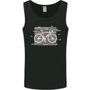 Bicycle Anatomy Funny Cyclist Cycling Funny Mens Vest Tank Top Black