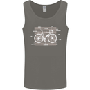 Bicycle Anatomy Funny Cyclist Cycling Funny Mens Vest Tank Top Charcoal