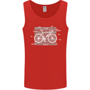 Bicycle Anatomy Funny Cyclist Cycling Funny Mens Vest Tank Top Red